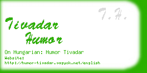 tivadar humor business card